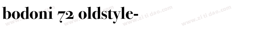 bodoni 72 oldstyle字体转换